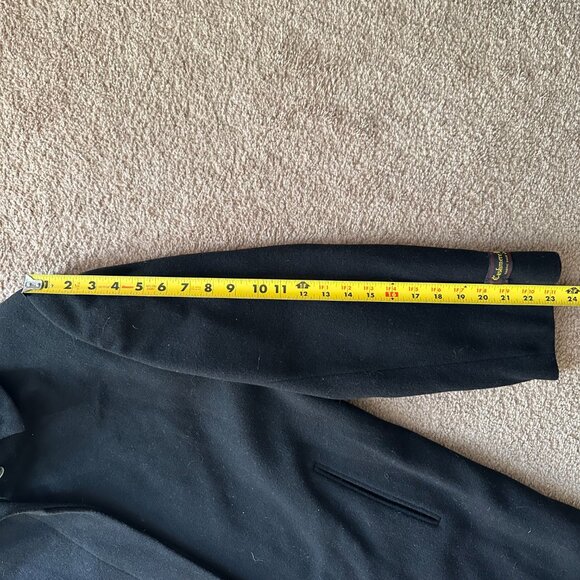 Harve Benard Coat Womens 14P Wool Cashmere Blend Black Button Close Pockets - Picture 8 of 11